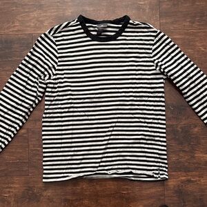 H&M Black and White Striped Shirt